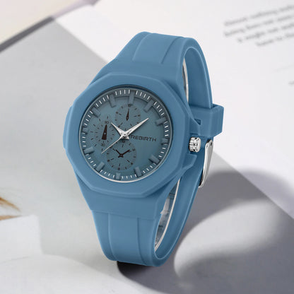 Unisex-Quarzuhr mit Silikonarmband – schlicht und stilvoll