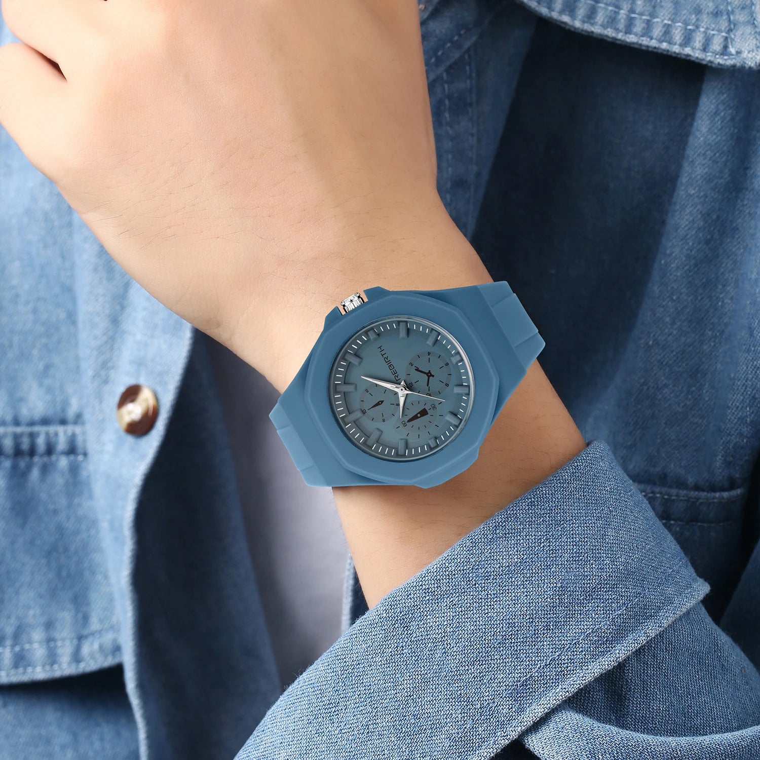 Unisex-Quarzuhr mit Silikonarmband – schlicht und stilvoll