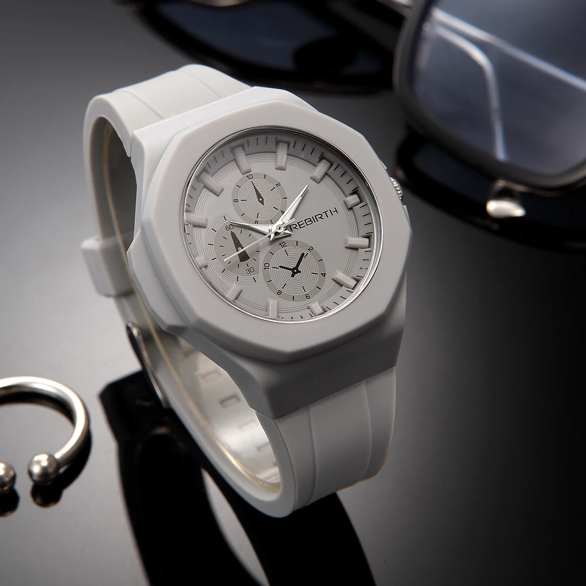 Unisex-Quarzuhr mit Silikonarmband – schlicht und stilvoll