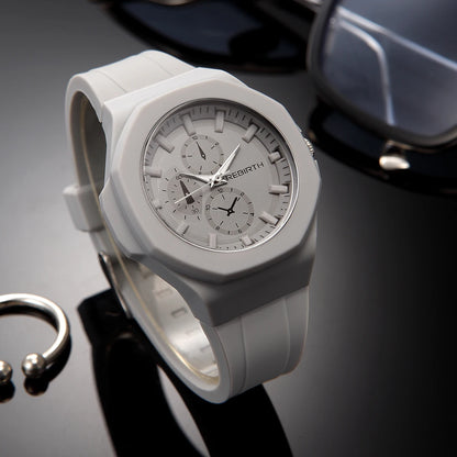 Unisex-Quarzuhr mit Silikonarmband – schlicht und stilvoll