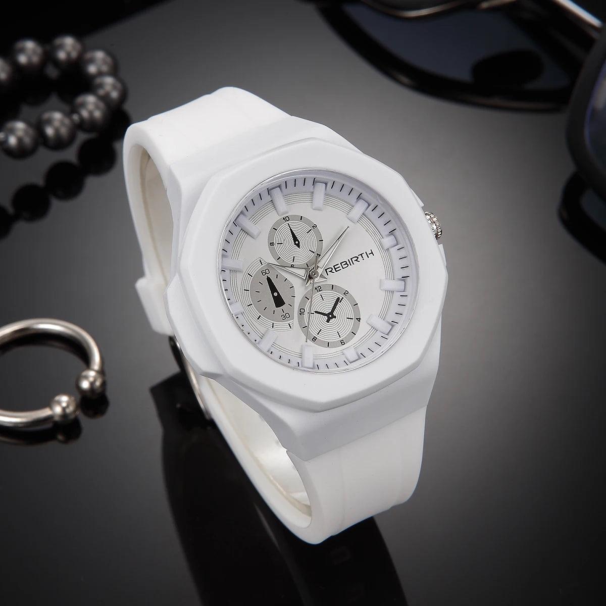 Unisex-Quarzuhr mit Silikonarmband – schlicht und stilvoll