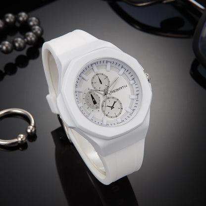 Unisex-Quarzuhr mit Silikonarmband – schlicht und stilvoll