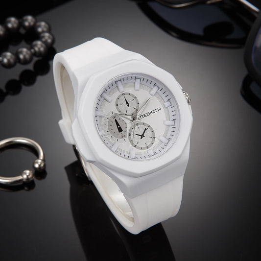 Unisex-Quarzuhr mit Silikonarmband – schlicht und stilvoll