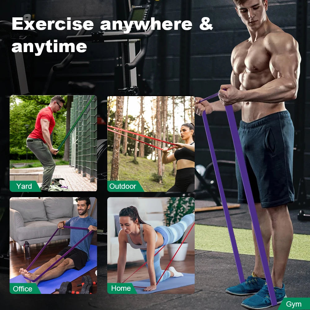 Fitness-Widerstandsband - Yoga, Pilates - Gummiband für das Heimtraining