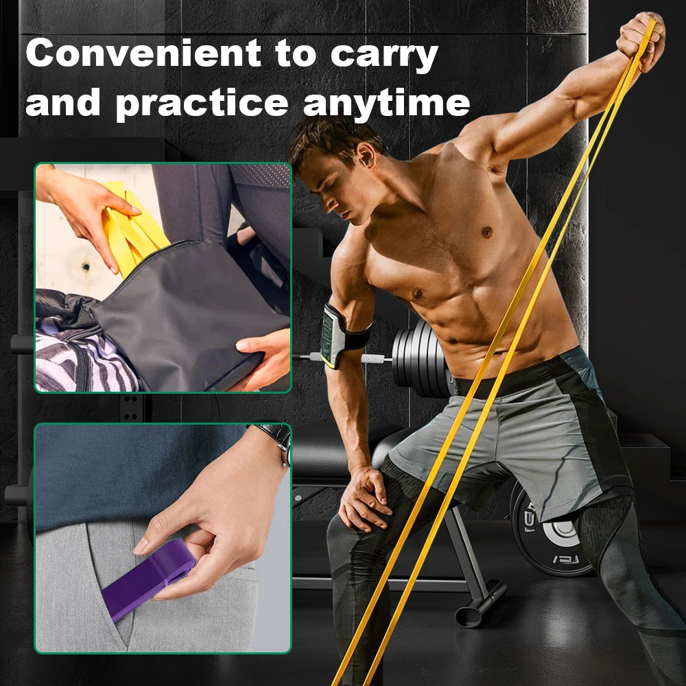 Fitness-Widerstandsband - Yoga, Pilates - Gummiband für das Heimtraining