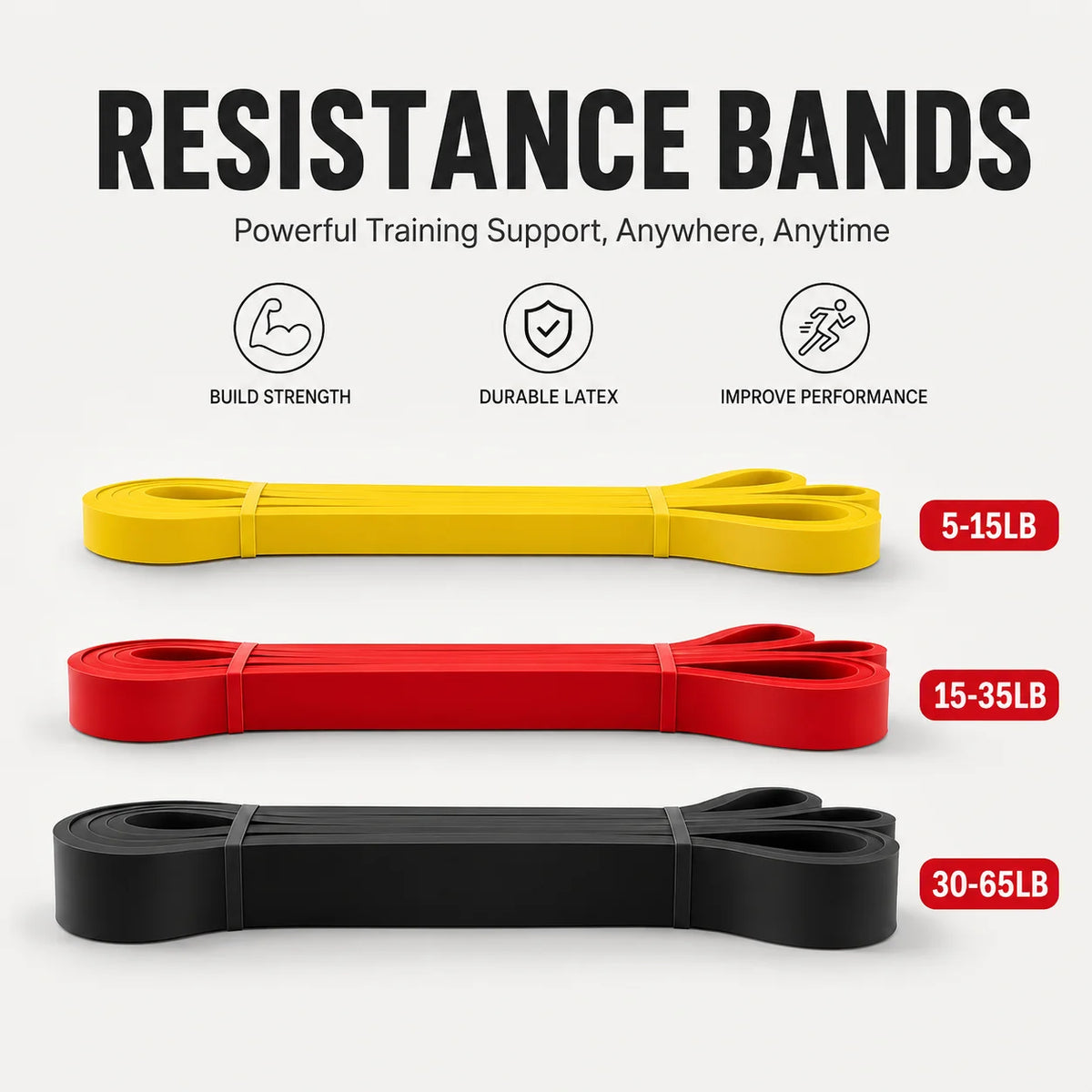 Fitness-Widerstandsband - Yoga, Pilates - Gummiband für das Heimtraining